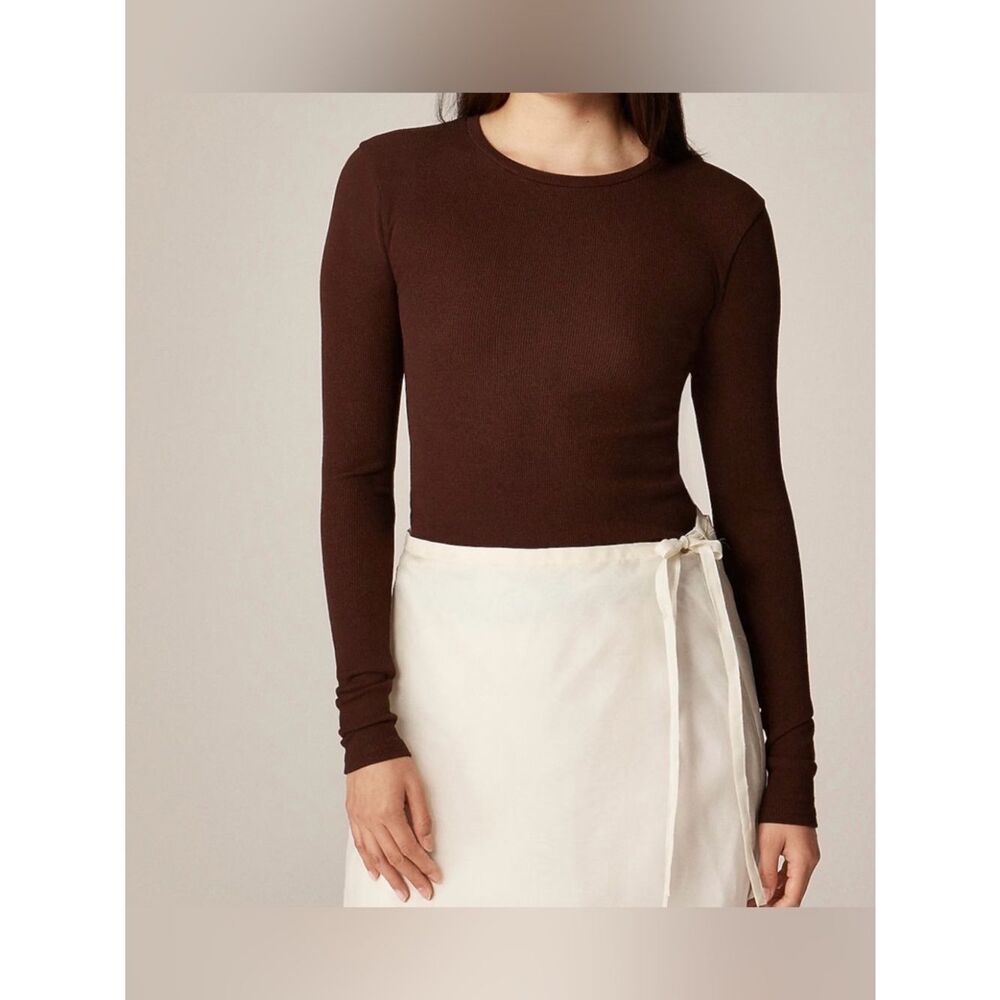 J.Crew Perfect rib long-sleeve T-shirt NWT Size XL